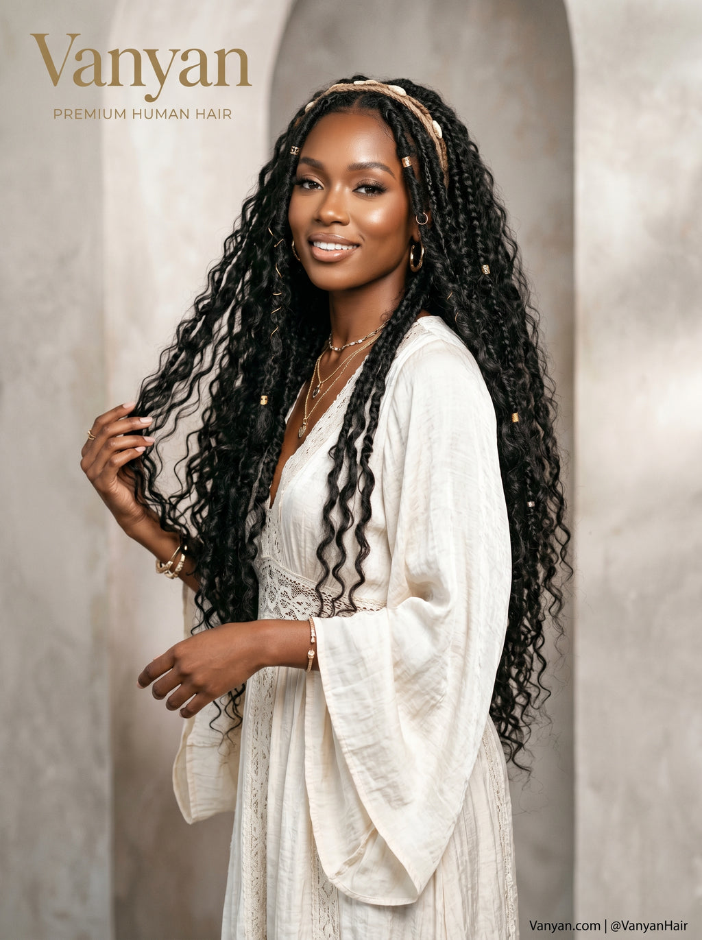 Deep Wave Human Hair Bulk for Braiding | 2 Bundles | Water Wave Curly | Boho Braids