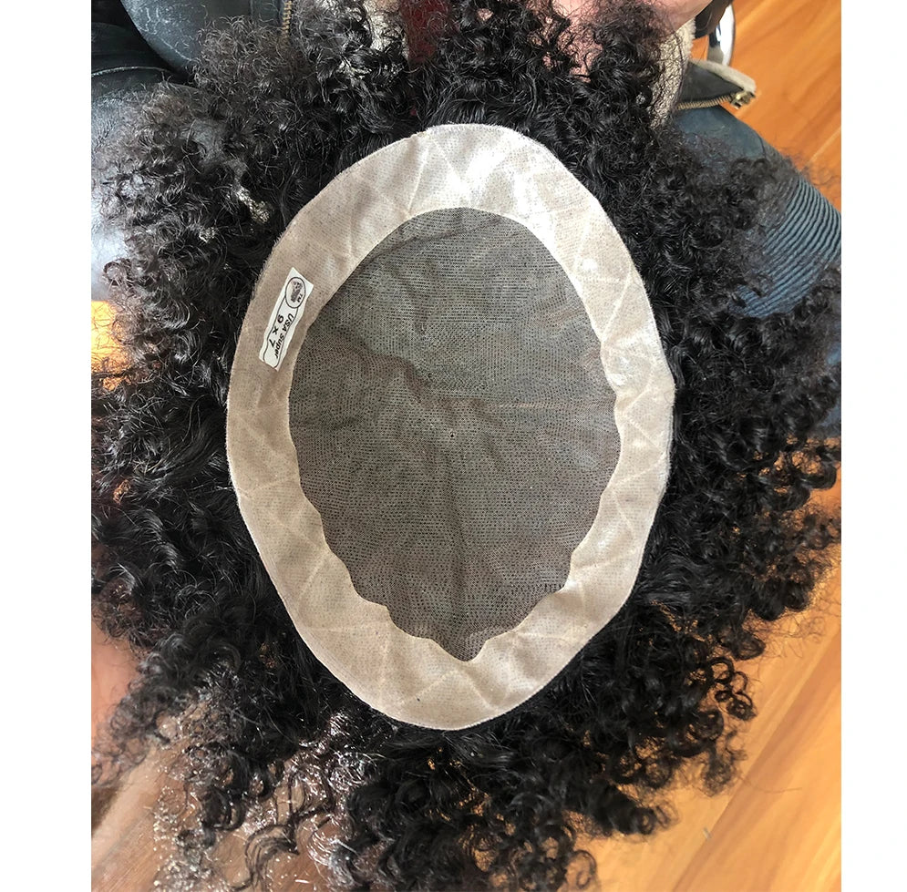 Kinky Curly Men's Toupee