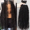 Deep Wave Human Hair Bulk for Braiding | 2 Bundles | Water Wave Curly | Boho Braids