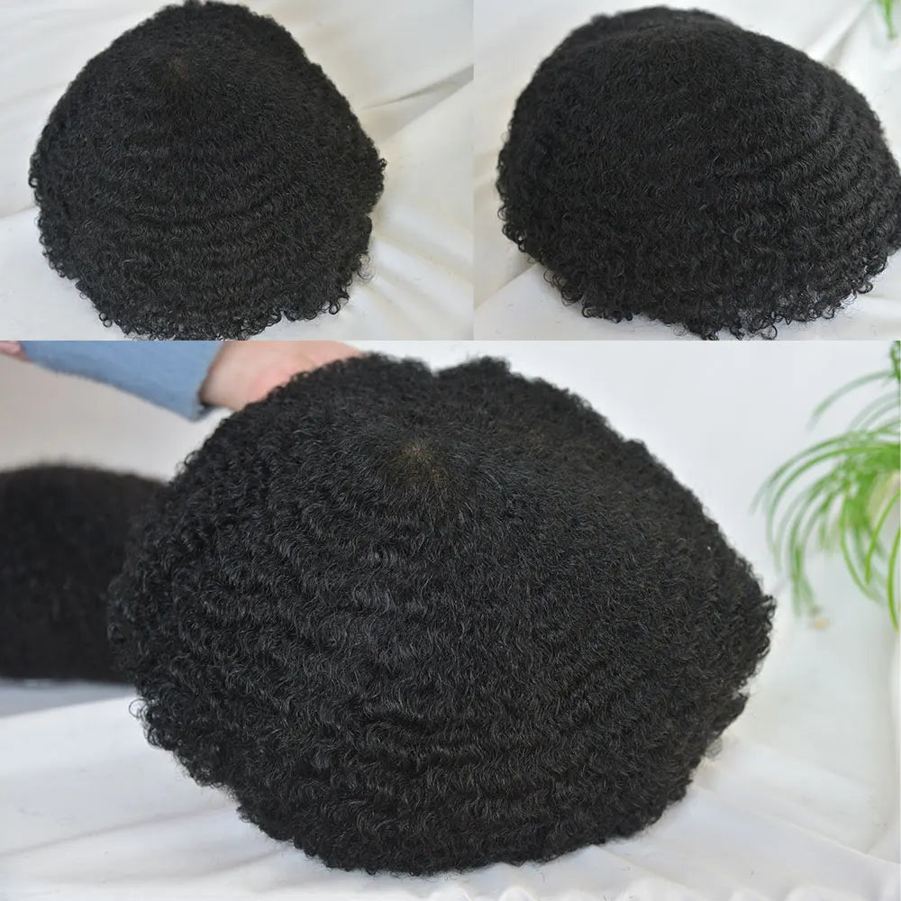 Curly Toupee Hairpiece Full French Lace