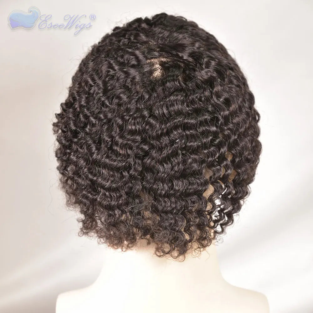 Curly Toupee Hairpiece Full French Lace