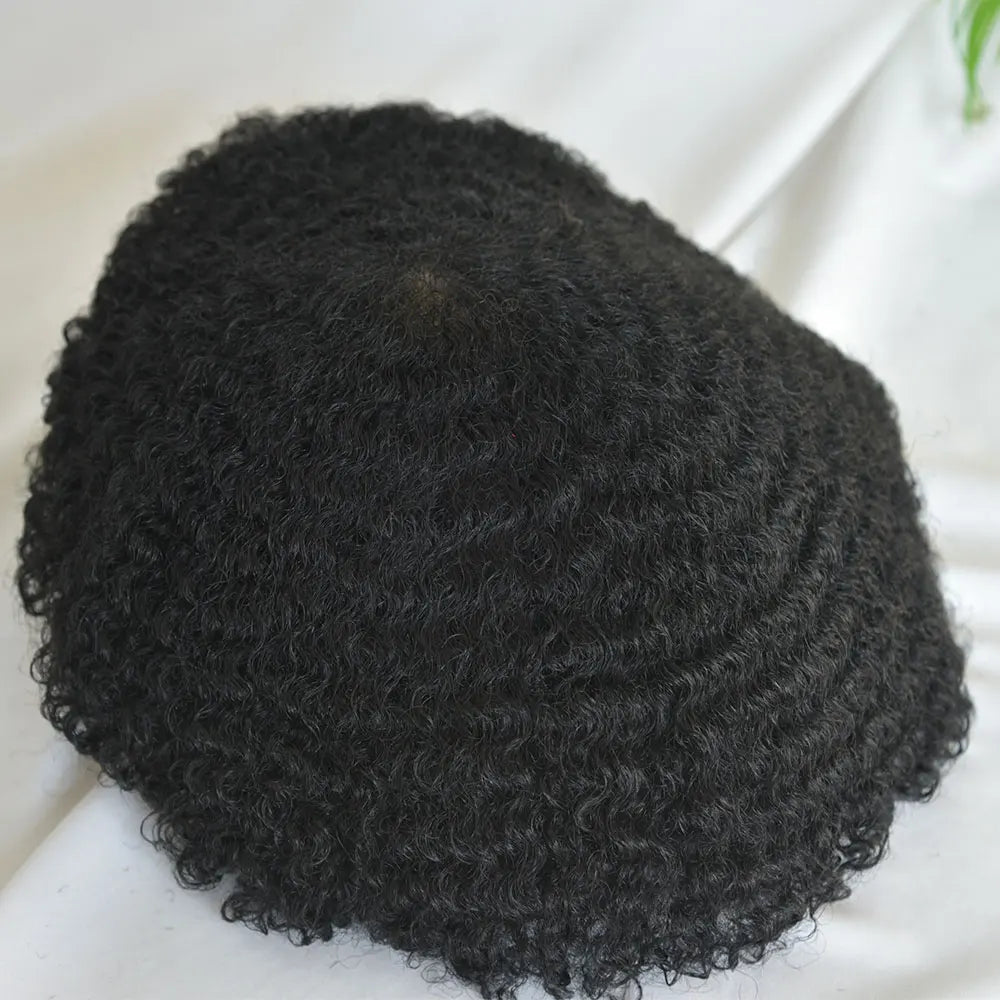 Curly Toupee Hairpiece Full French Lace