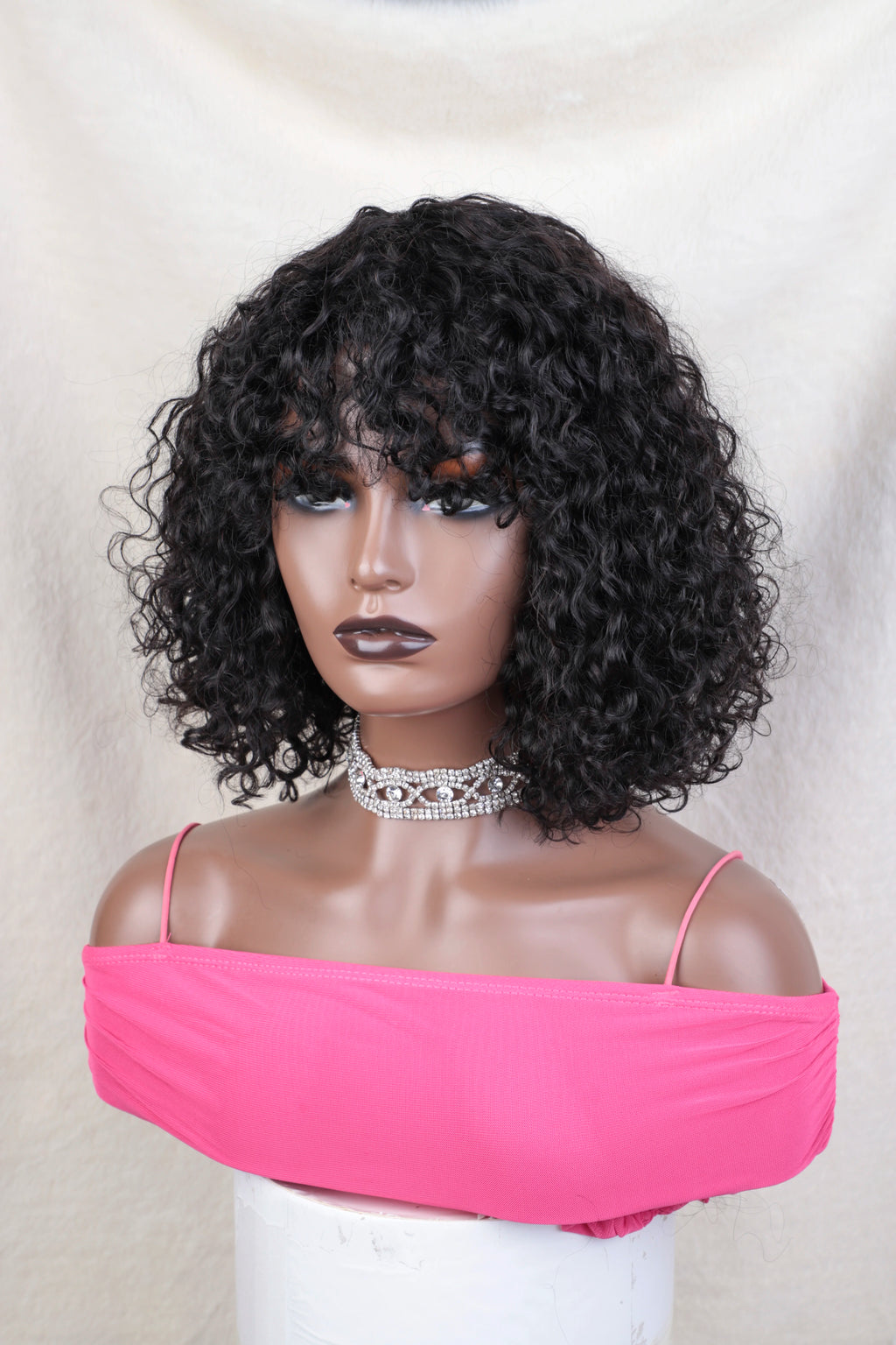 Jerry Curl Pixie Bob with Bangs