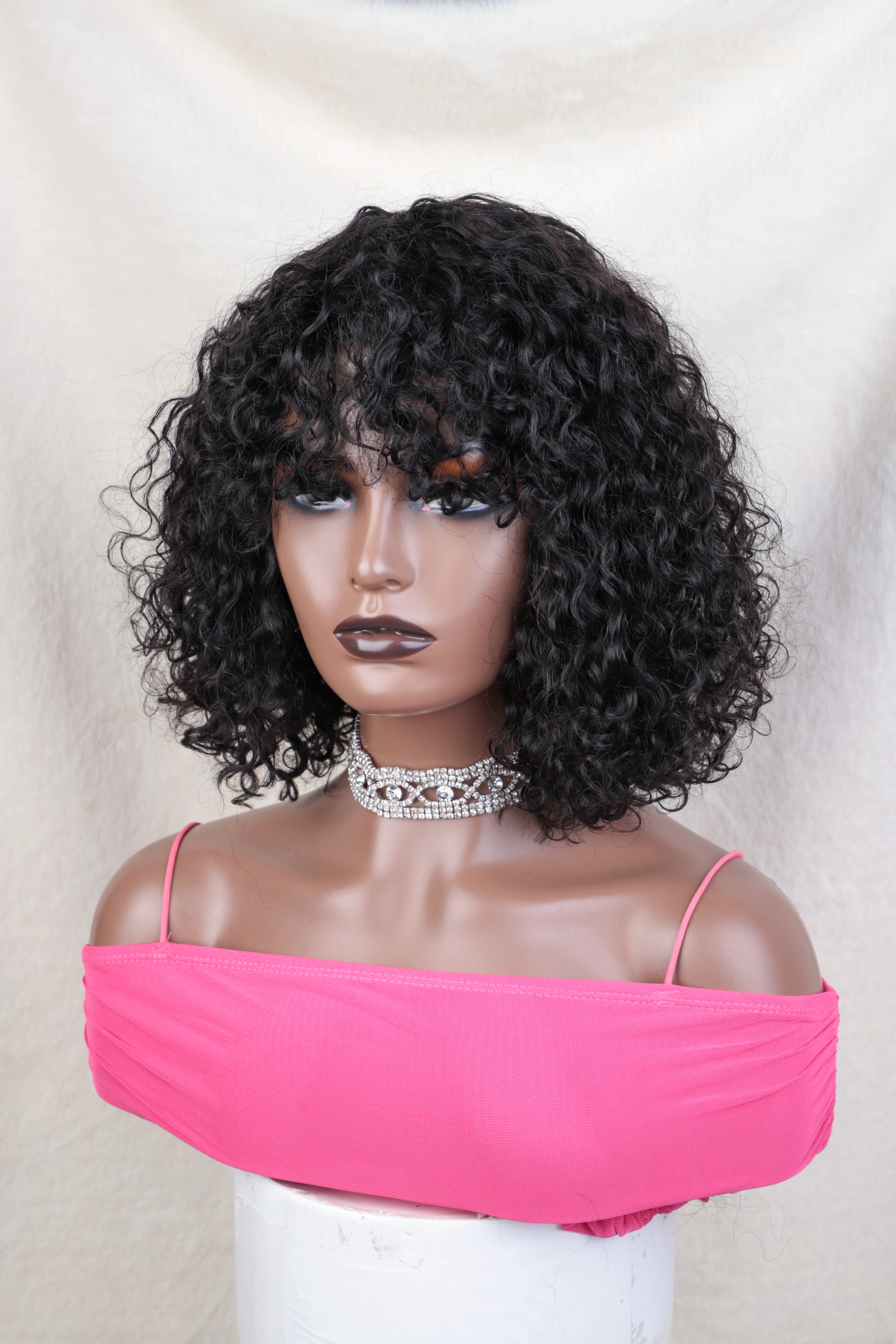 Jerry Curl Pixie Bob with Bangs