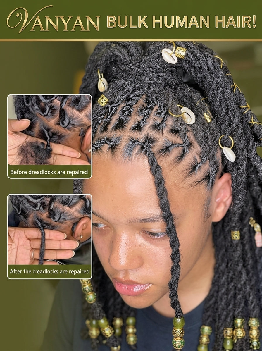 Afro Kinky Bulk Human Hair Extensions