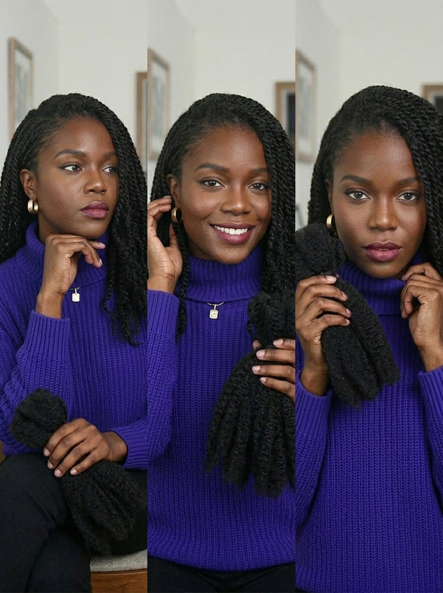 Afro Kinky Locs, Twists & Braids