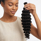 Deep Wave Human Hair Bulk for Braiding | 2 Bundles | Water Wave Curly | Boho Braids