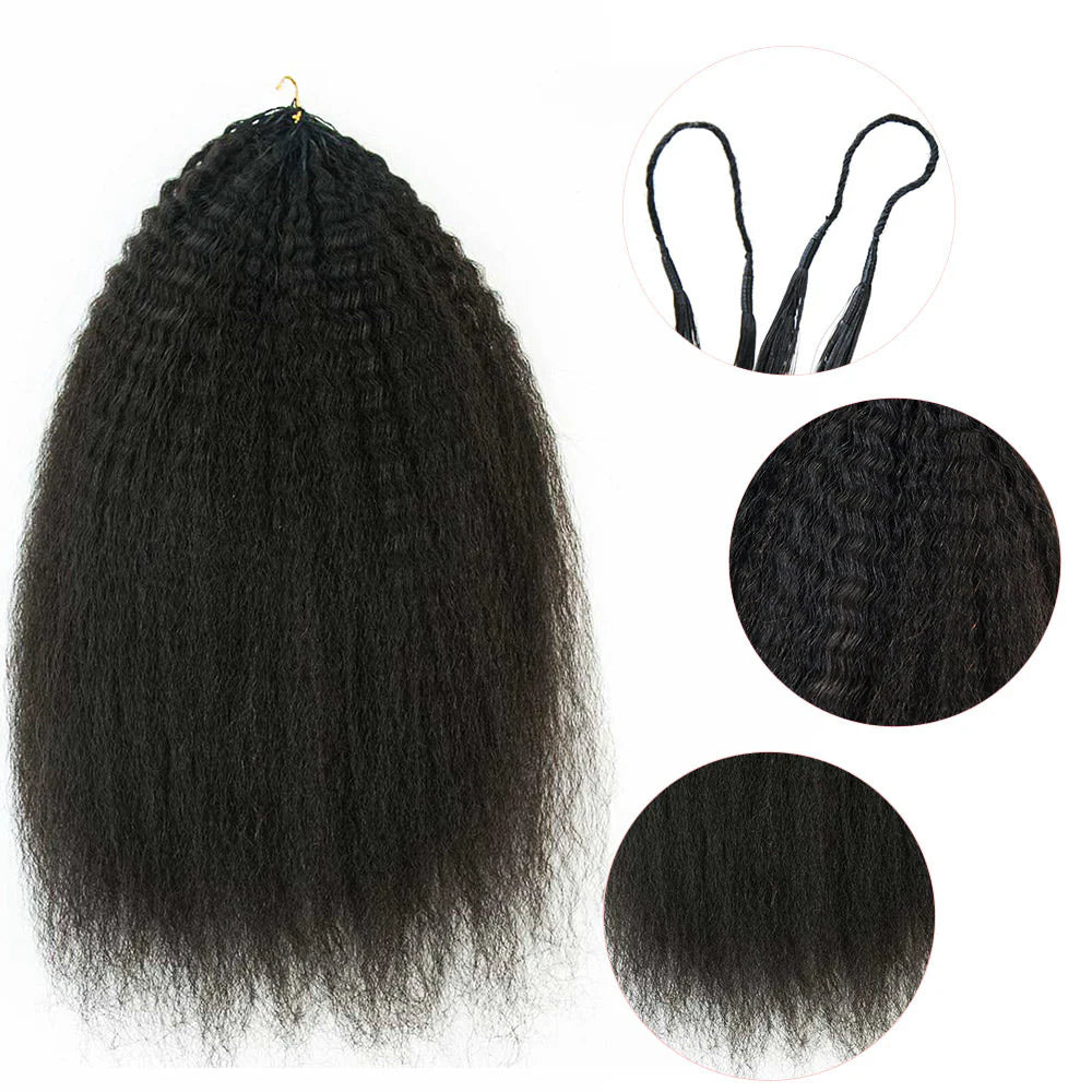 Kinky Straight Feather Crochet Hair
