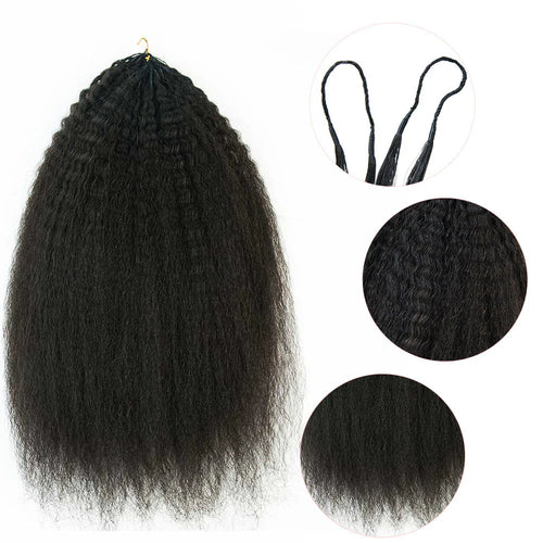 Kinky Straight Feather Crochet Hair