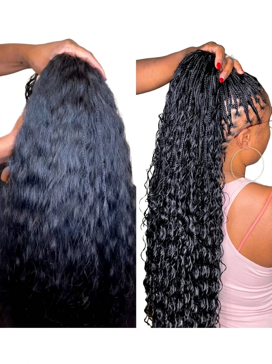 Bulk Human Hair For Braiding Wet And Wavy| Boho Braids