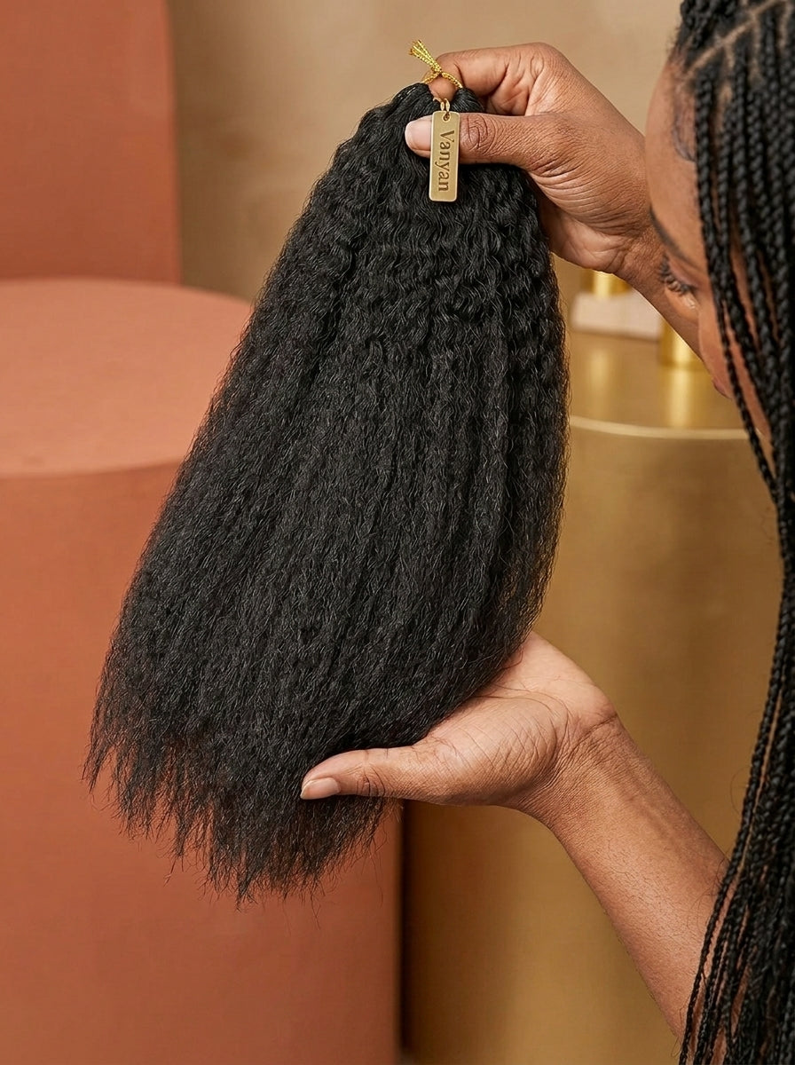 Pre-Separated Invisible Knotless | Kinky Straight Human Hair Extensions